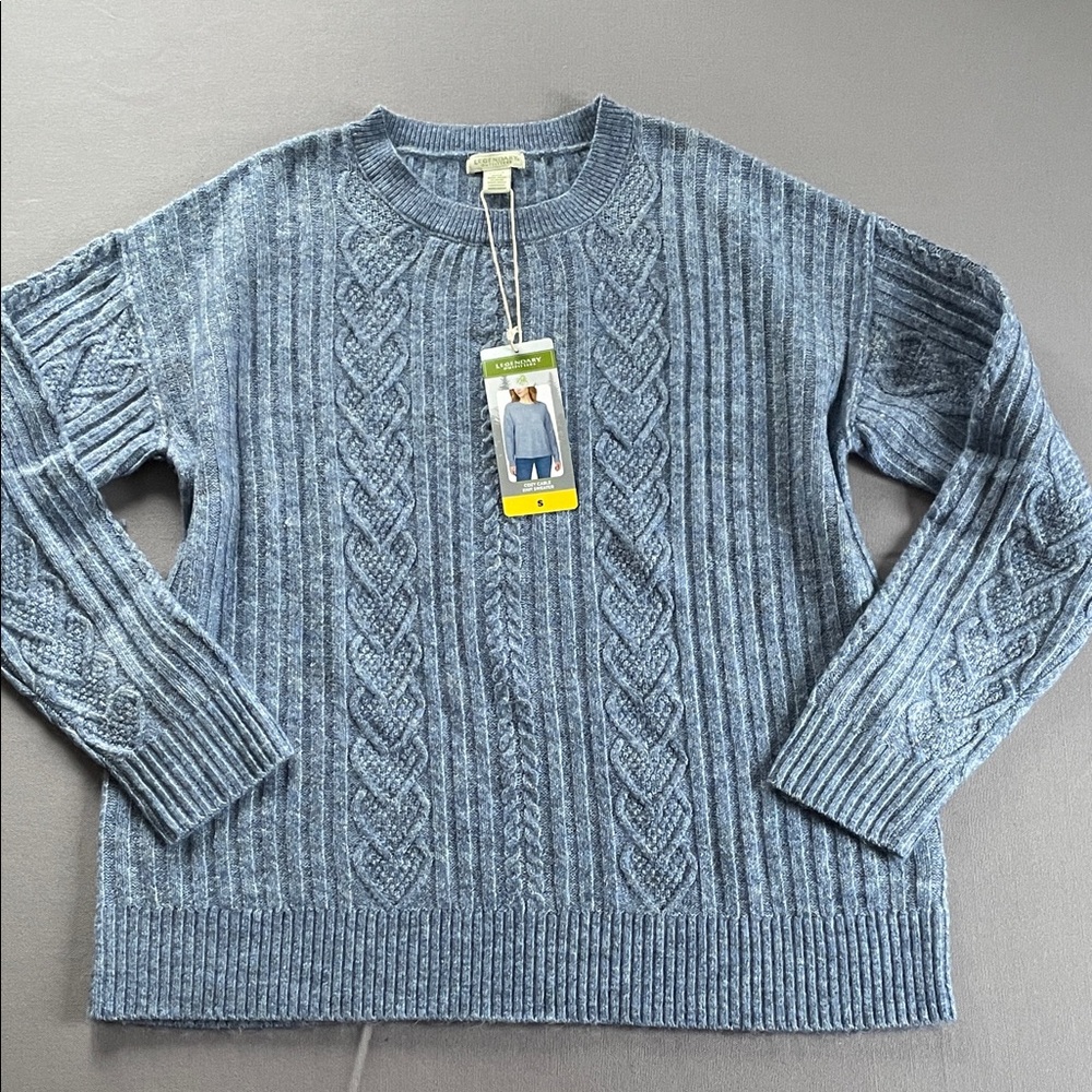 Blue Cable Knit Sweater